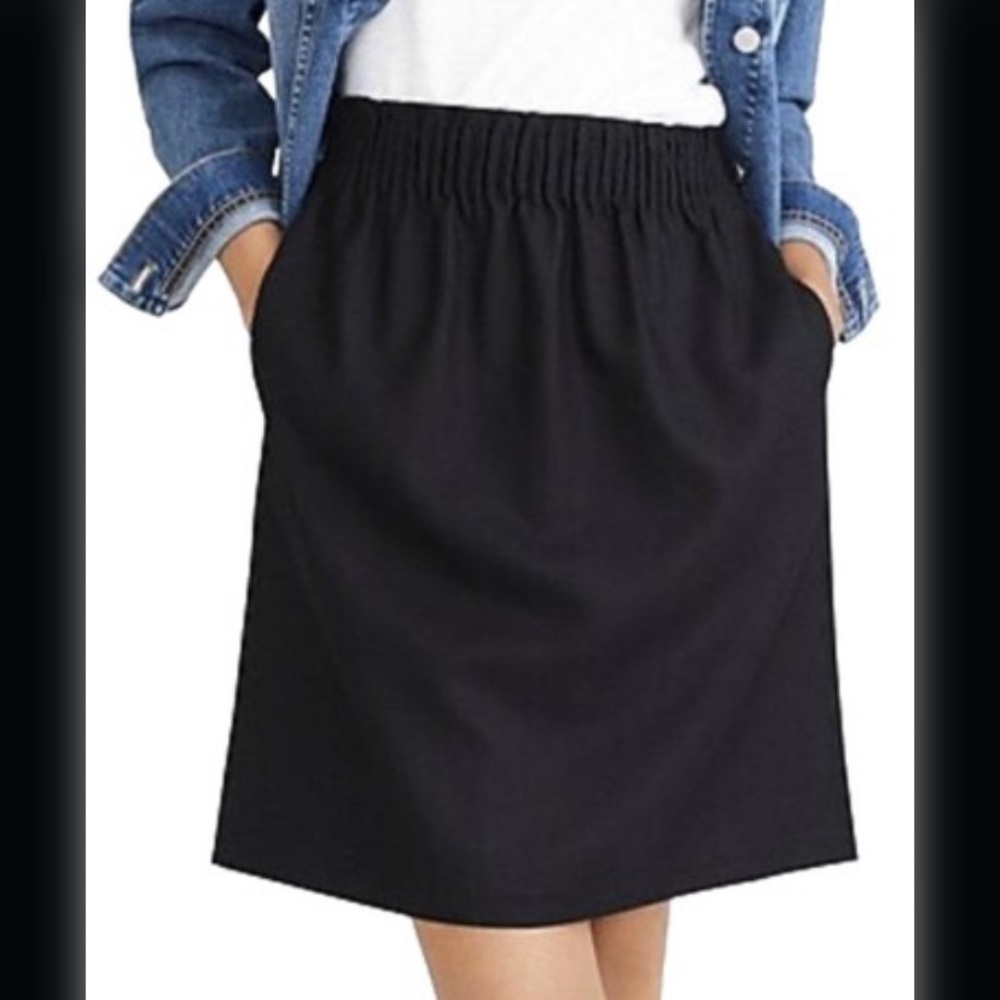 J Crew paper bag synced black mini skirt